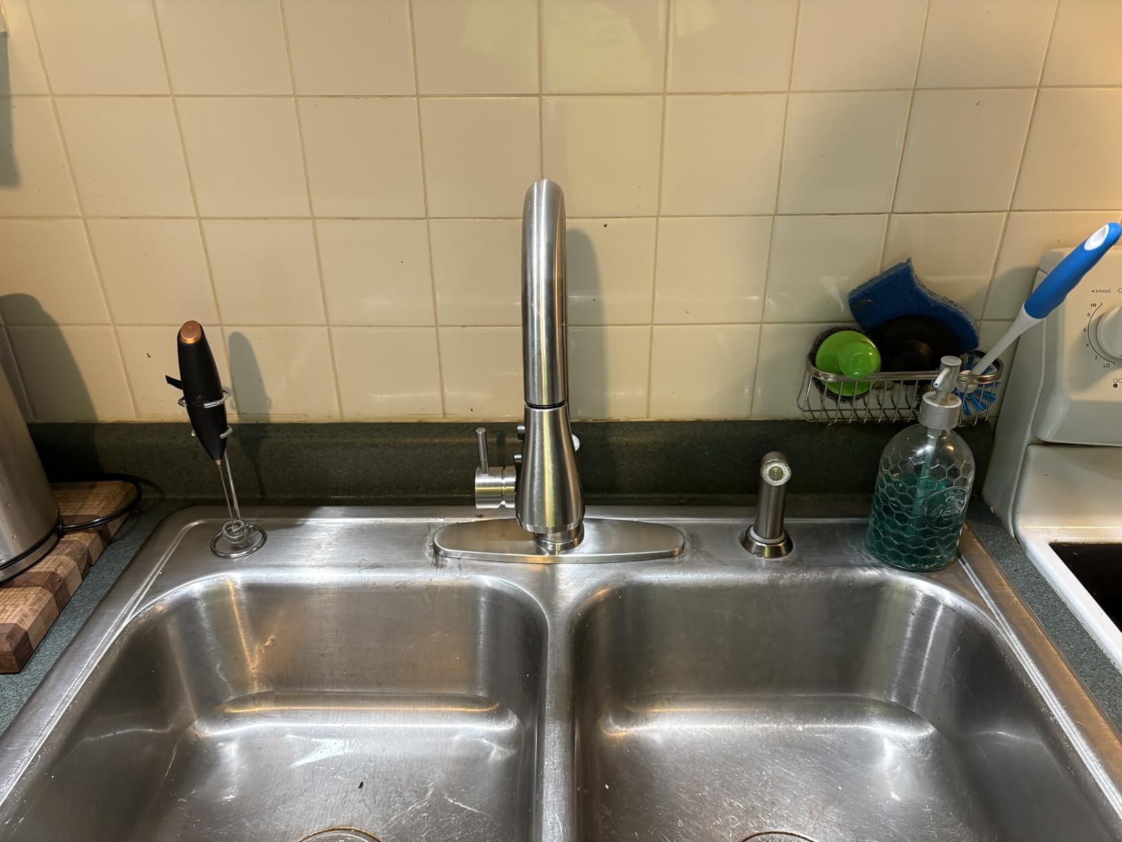 Touchless Kitchen Faucet, Pull Down Sprayer, Brushed Nickel customer photo 1