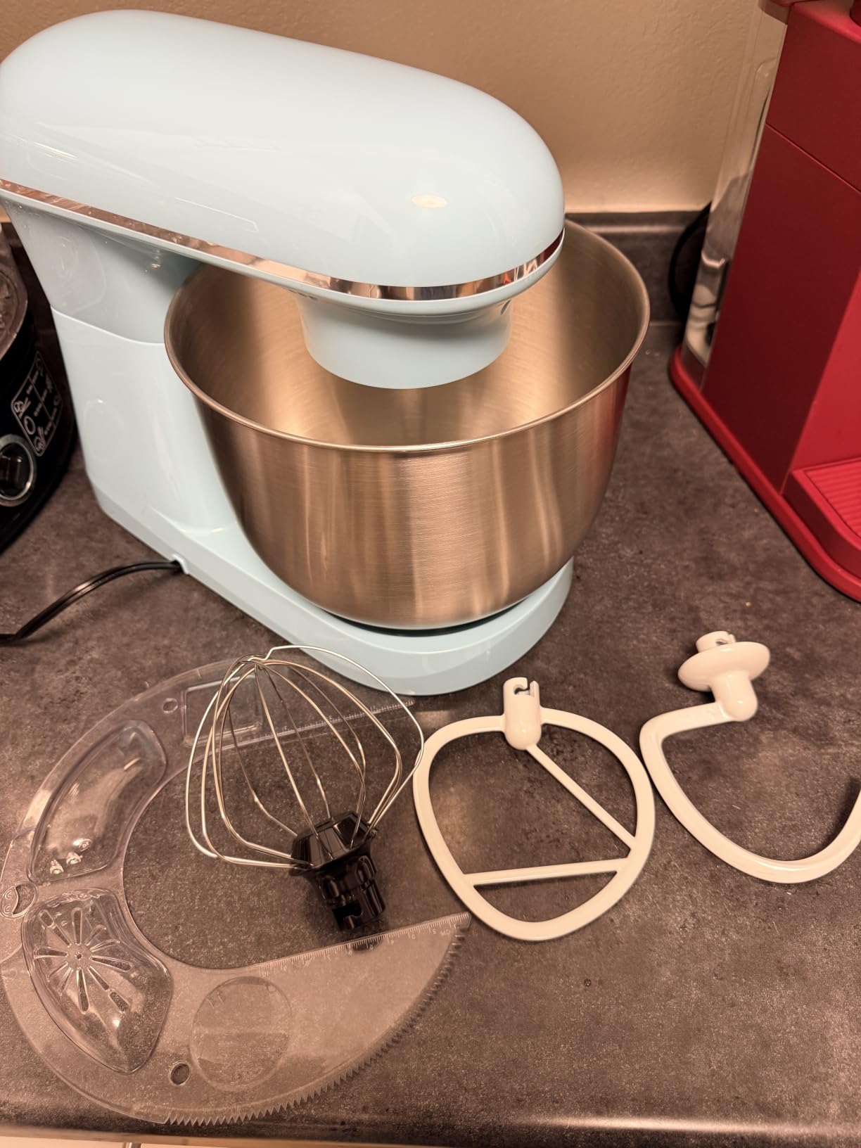 OLIXIS 4.2 Qt Stand Mixer, 10-Speed Tilt-Head Electric Mixer for Baking | Include Dough Hook, Whisk, Flat Beater & Splash Lid, Compact, Easy-Clean Bowl customer photo 1