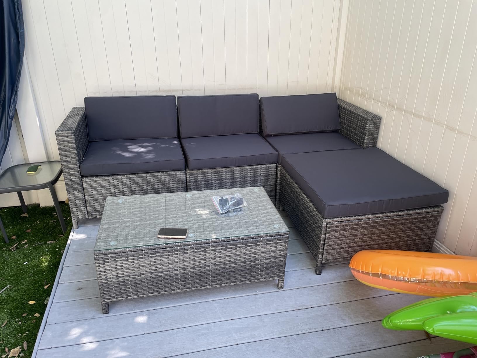 Patio Sectional Furniture Set, Wicker Outdoor Furniture Set for All-Weather customer photo 1