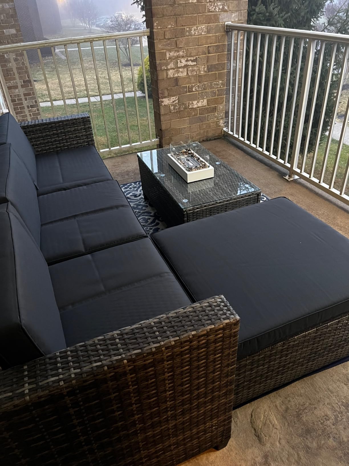 Patio Sectional Furniture Set, Wicker Outdoor Furniture Set for All-Weather customer photo 2