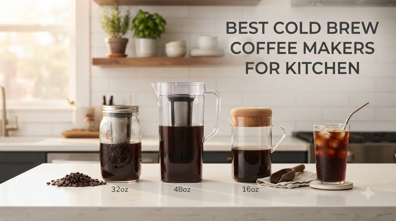 12 Best Cold Brew Coffee Makers for Kitchen (September 2026) Expert Reviews