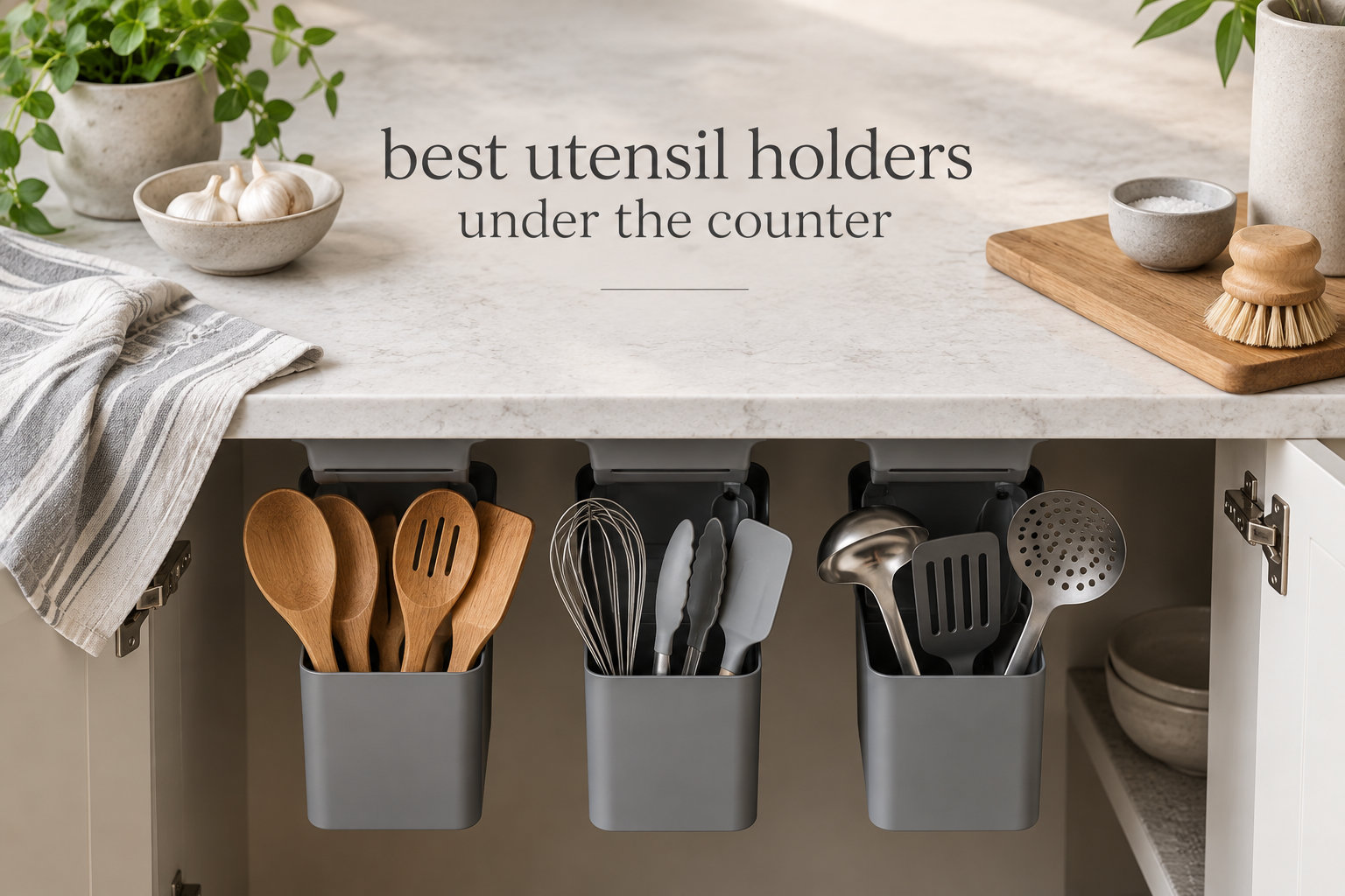 best utensil holders under the counter