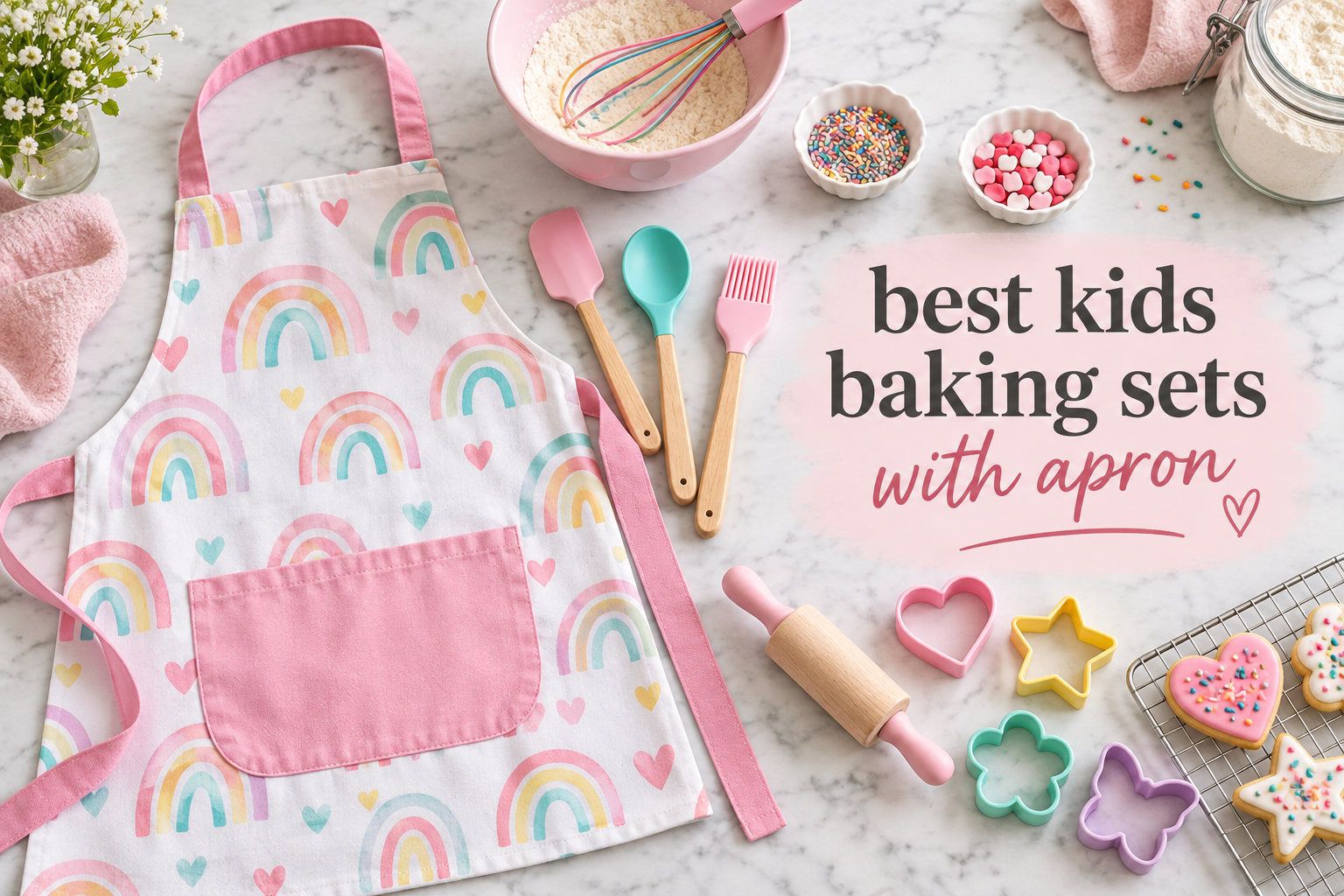 best kids baking sets with apron