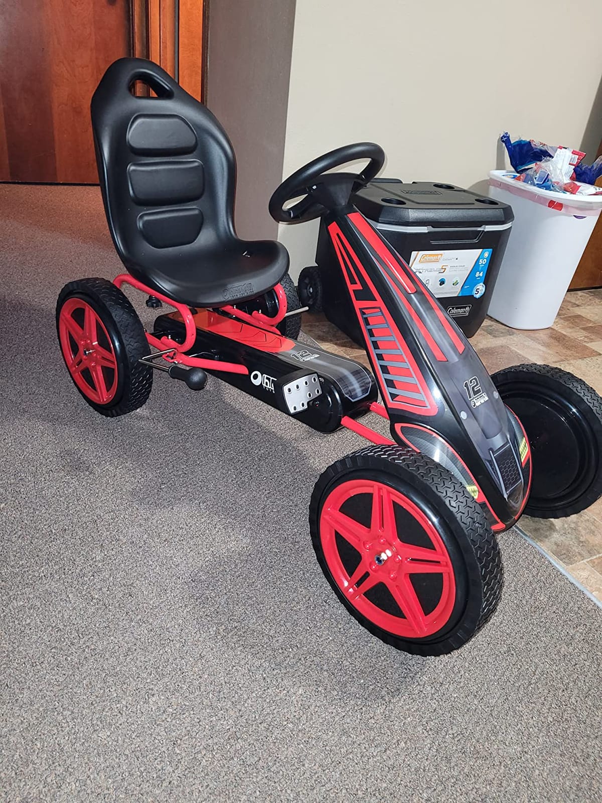 hauck Kids Pedal Go Kart, Hurricane 4 Wheel Bike Cart, Ages 4-10, Red customer photo 2