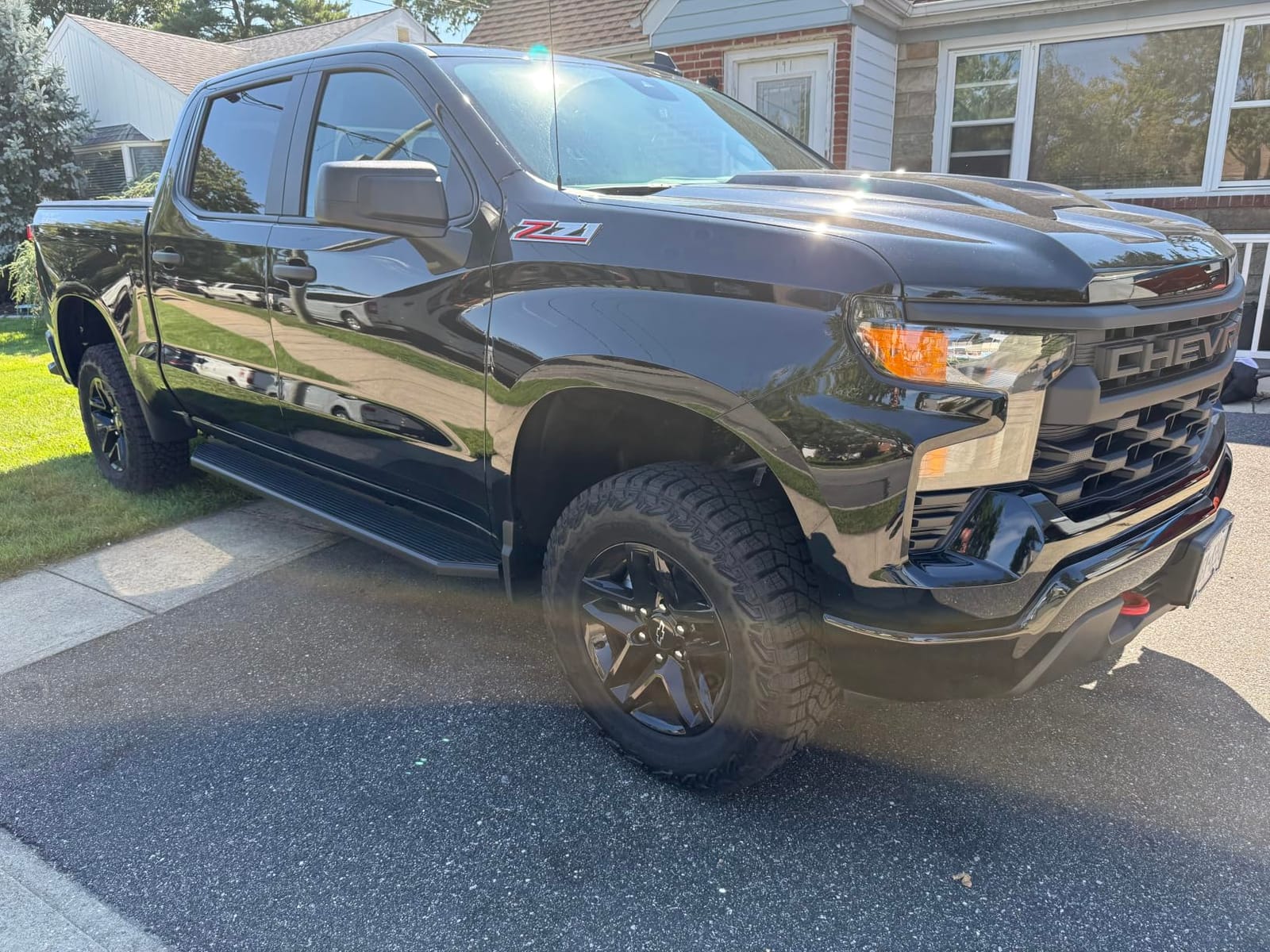 APS 6-inch (Black Stainless Steel Flat Style) Running Boards Nerf Bars Compatible with Ford F150 2015-2026 SuperCrew Cab & F150 Lightning 2022-2026 & F-250 F-350 Super Duty 2017-2026 Crew Cab customer photo 1