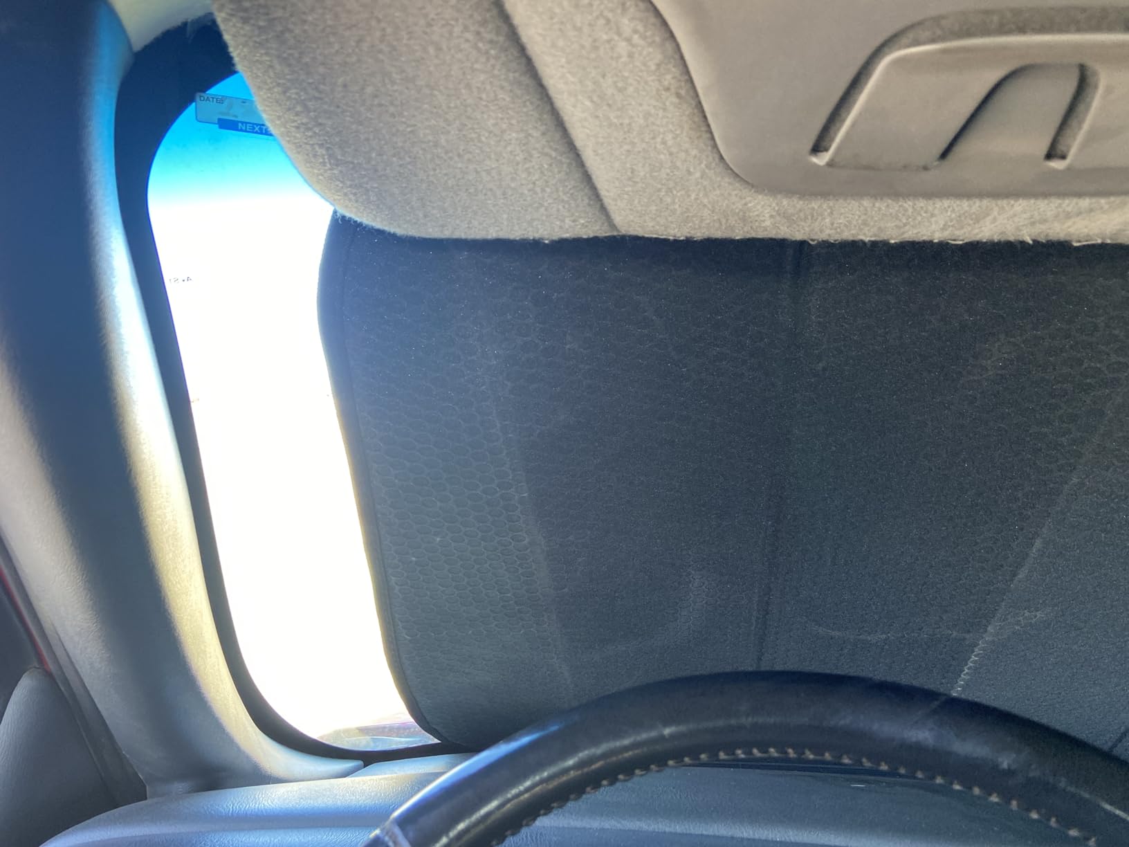 BDK-AS-2511 Front Windshield Shade-Accordion Folding Auto Sunshade for Car Truck SUV-Blocks UV Rays Sun Visor Protector-Keeps Your Vehicle Cool-57 x 27 Inch, Black Glitter customer photo 2