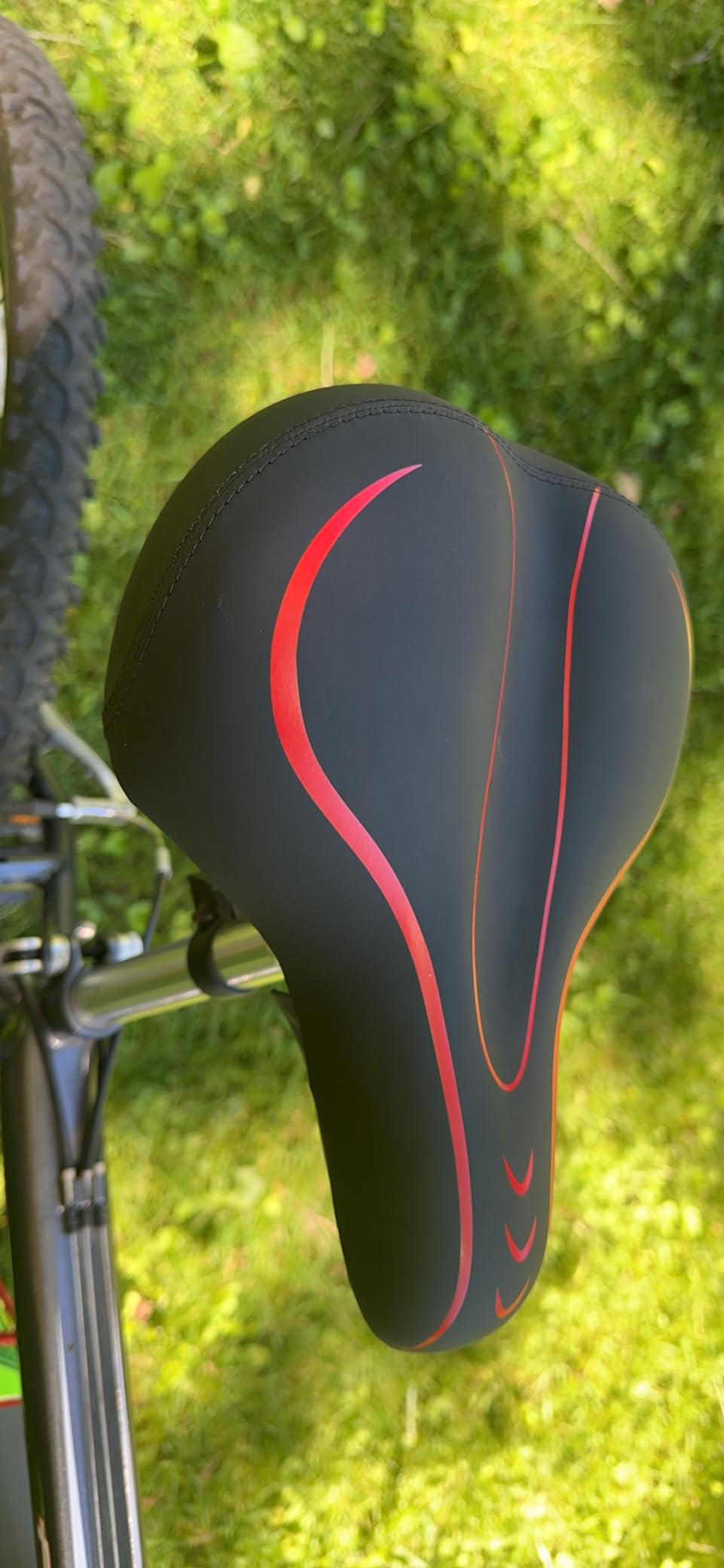 Bicycle Seat, Gel Bike Seat Waterproof Bicycle Saddle - Dual Shock Absorbing, Most Comfortable Bicycle Seat Replacement for Mountain Bikes, Road Bikes, Spinning Exercise Bike Seat customer photo 2
