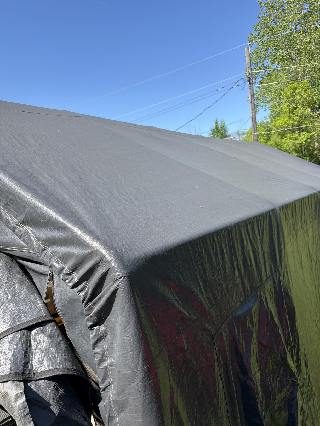 ADVANCE OUTDOOR 13x20 ft Carport 2 Roll up Doors & Vents Outdoor Portable Storage Shelter Garage Tent for Vehicle Boat Truck Anti-UV Snow Resistant Waterproof, Gray customer photo 1