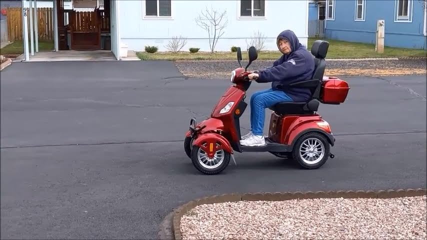 Mobility Scooters for Seniors & Adults 500lbs Capacity - 800W All Terrain Electric Powered Mobility Cart - Heavy Duty Mobility Scooter for Elderly w/Charger Remote Keys (Red) customer photo 2