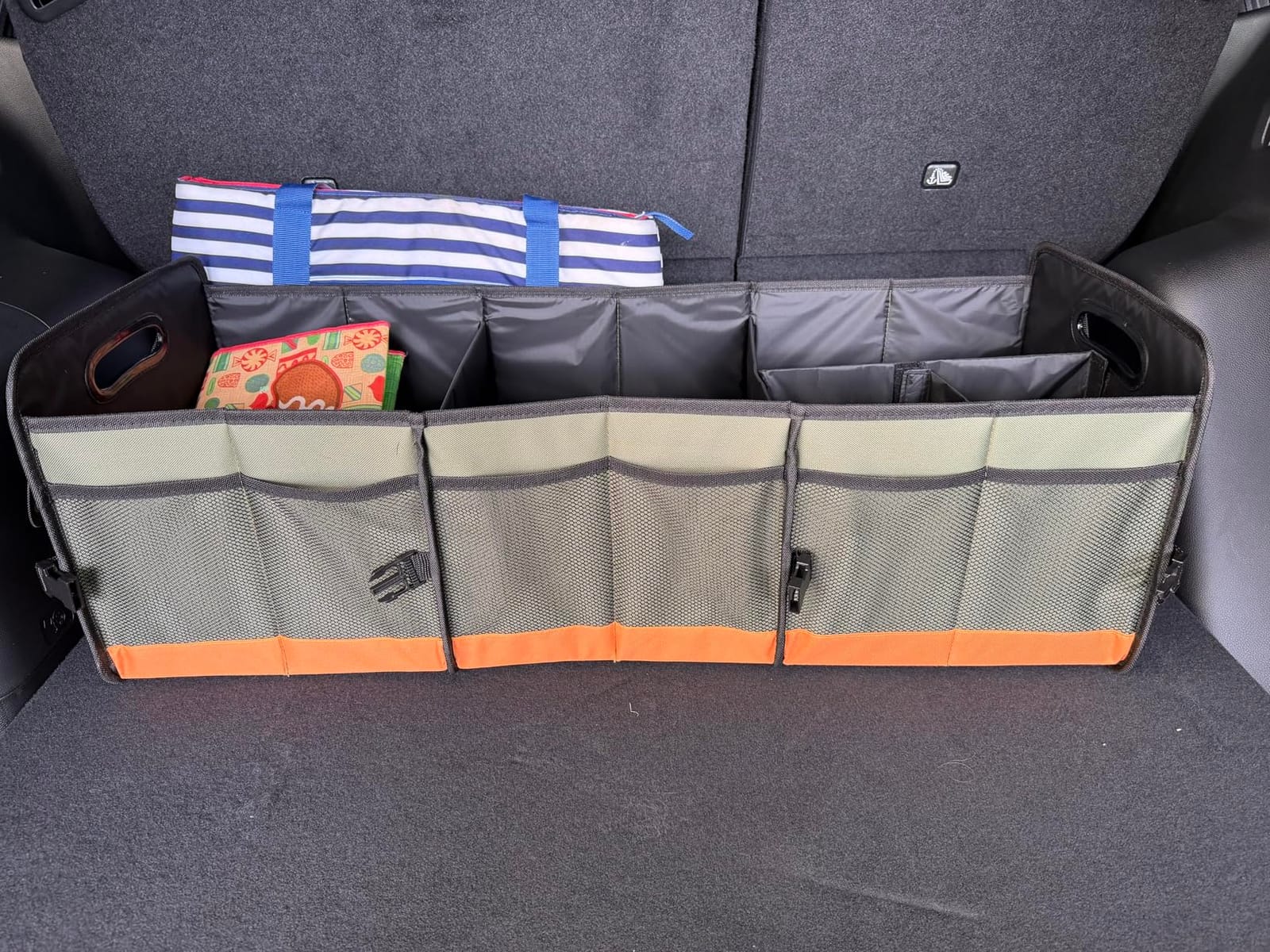AOPHY Trunk Organizer - 95L Extra Large Capacity SUV Cargo Storage, Collapsible Waterproof Design with Non-Slip Bottom & Retractable Straps, Car Organizers for SUV, Truck, Sedan customer photo 2