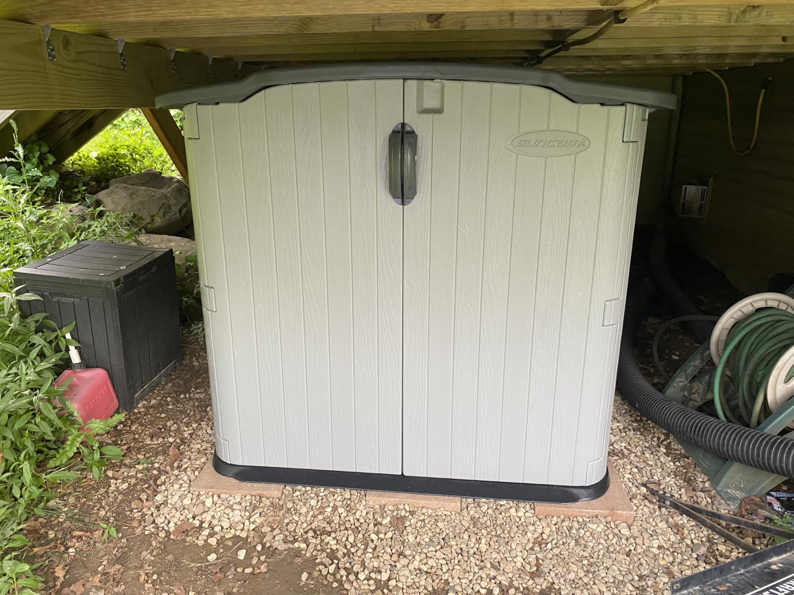 Suncast Horizontal Storage Shed, 98 Cu Ft, Resin, Glidetop, Sliding Lid customer photo 1