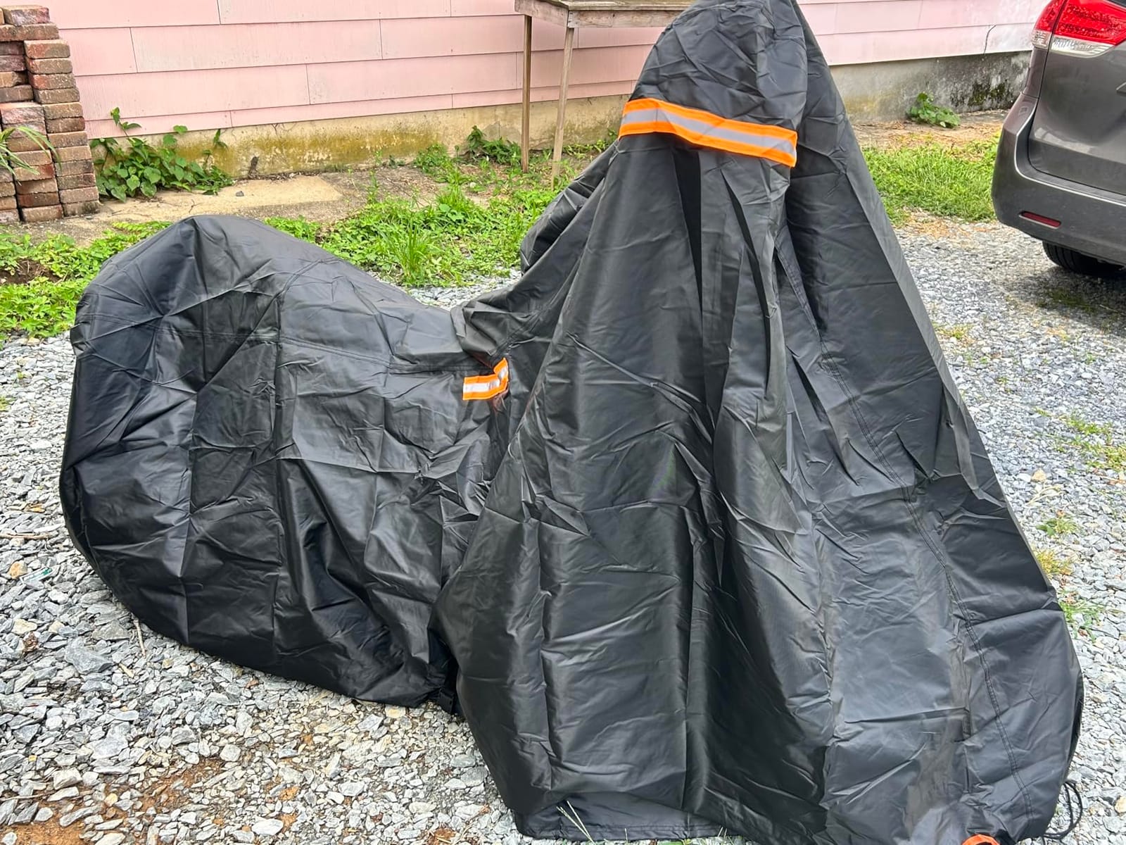 420D Motorcycle Cover Waterproof, Heavy Duty Nano Coating Rain UV 2XL customer photo 2