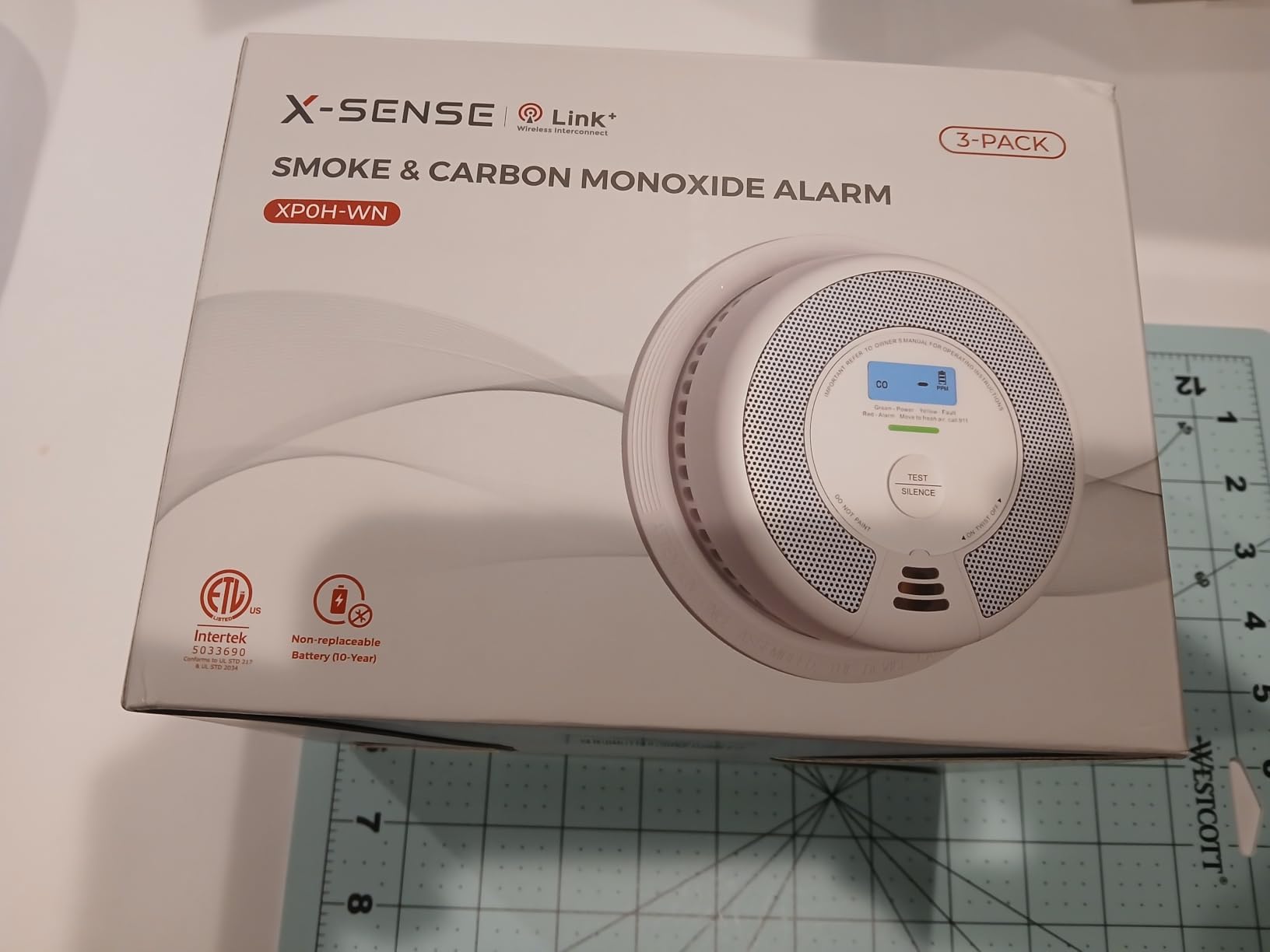 X-Sense Wireless Combination Smoke and CO Detector, XP0H-WN, 3-Pack customer photo 1