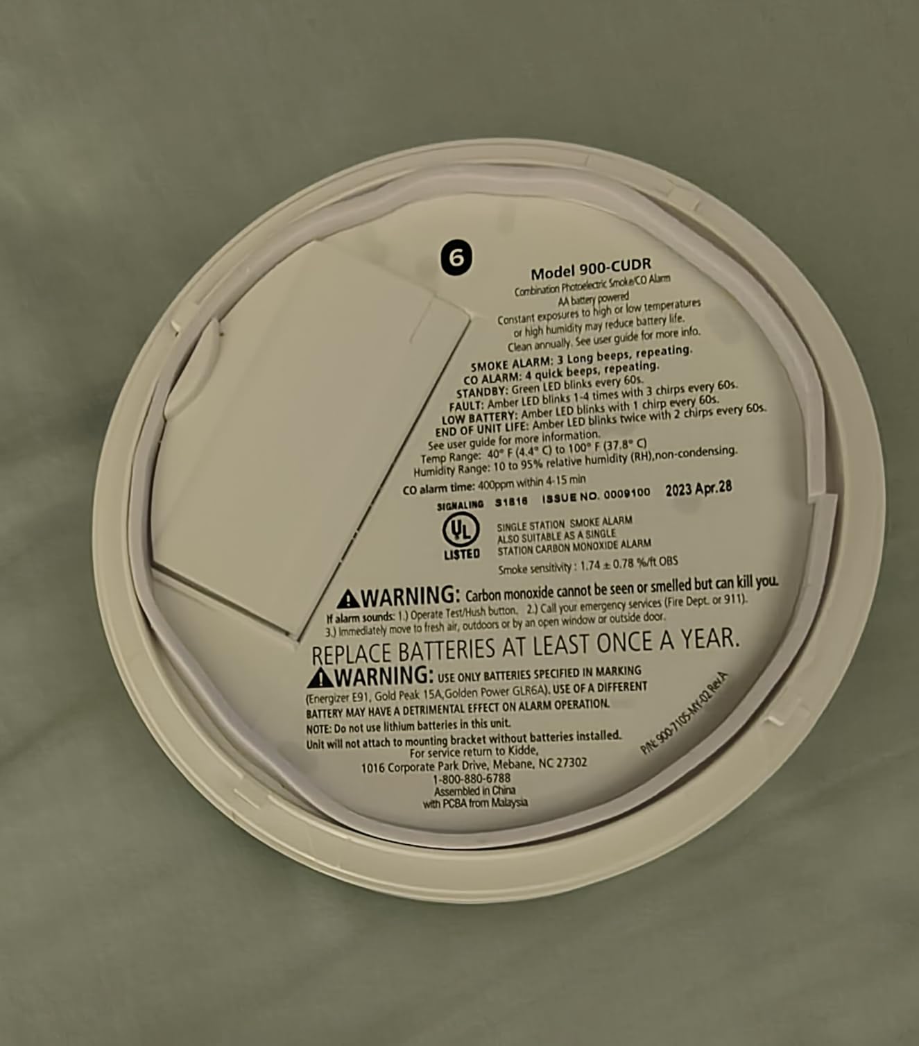 Kidde Smoke & Carbon Monoxide Detector, AA Battery-Powered, 30CUDR, 1 Pack customer photo 2