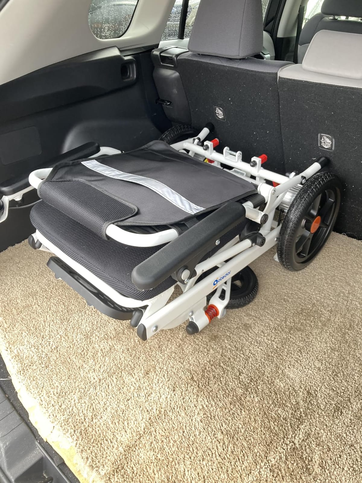 Aotedor Electric Wheelchairs for Adults,22 Miles Long Travel Range with 2 Lithium Batteries All Terrain Power Wheelchair,Ultra Lightweight 39Lbs Folding Compact Motorized Wheelchair,Airline Approved customer photo 2
