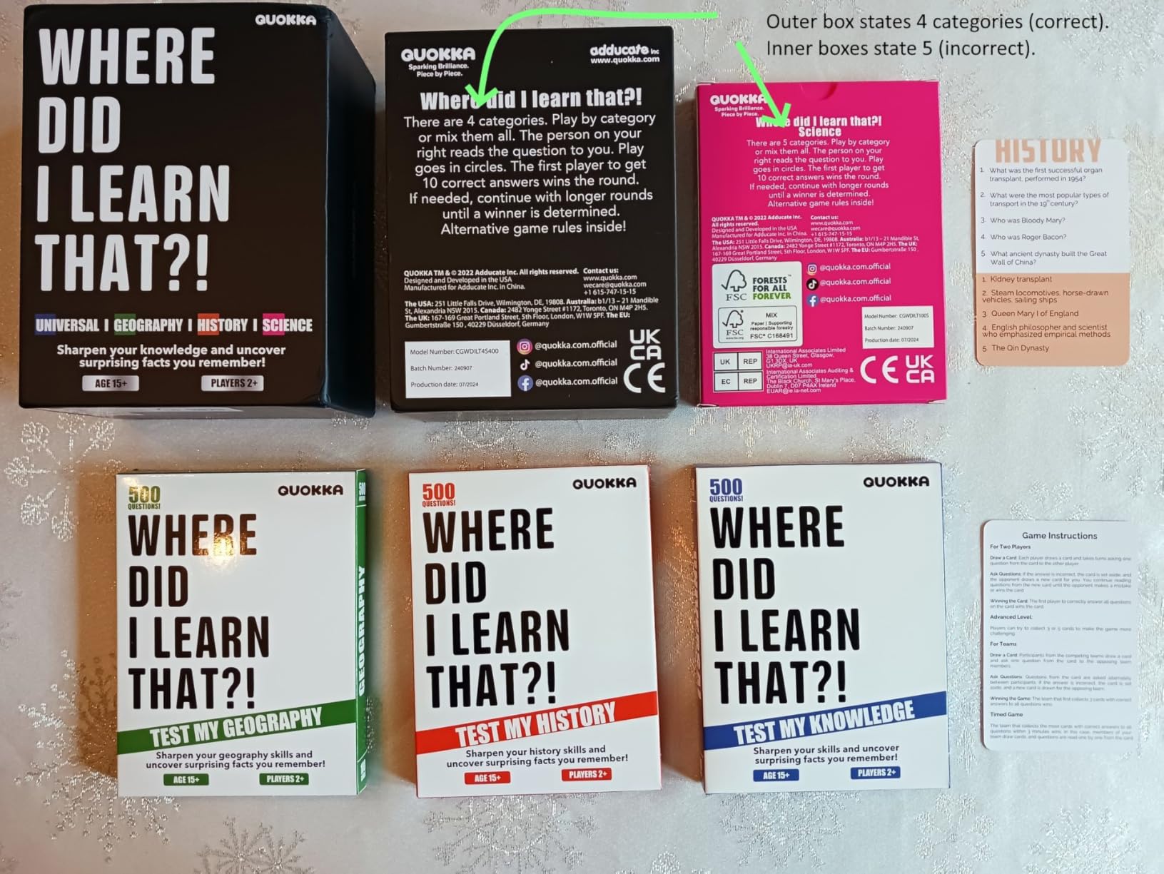 Trivia Card Games for Adults — Family Board Games for Teens and Adults customer photo 1