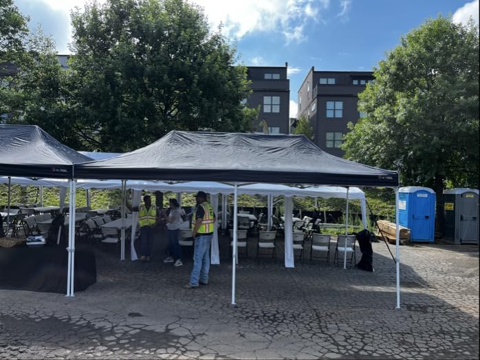 Hoteel 10x20 Pop Up Canopy Tent, Heavy Duty Upgraded Hexagonal Steel Frame customer photo 2