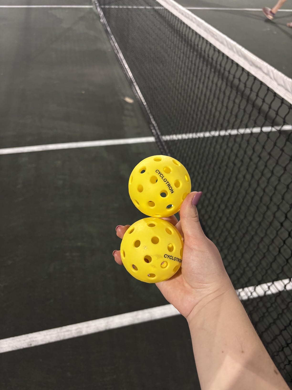cyclotron 6-Pack Pickleball Balls - USAPA Approved, 40-Hole Outdoor & Indoor Pickleballs with Mesh Bag, High-Visibility Durable Balls for Practice customer photo 1