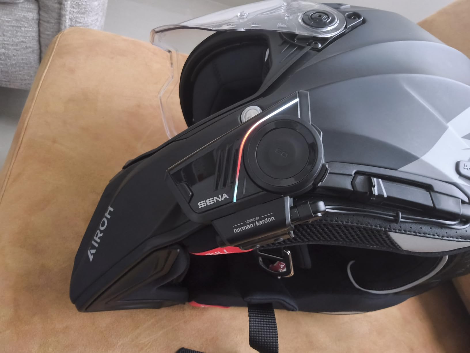 Sena 60S Motorcycle Communication Headset with Wave, Mesh 3.0, and Bluetooth Intercom, IPX7 Waterproof, 24 hr Battery, 2 km Range, 2nd Generation Sound by Harman Kardon Helmet Comms System, Dual Pack customer photo 1