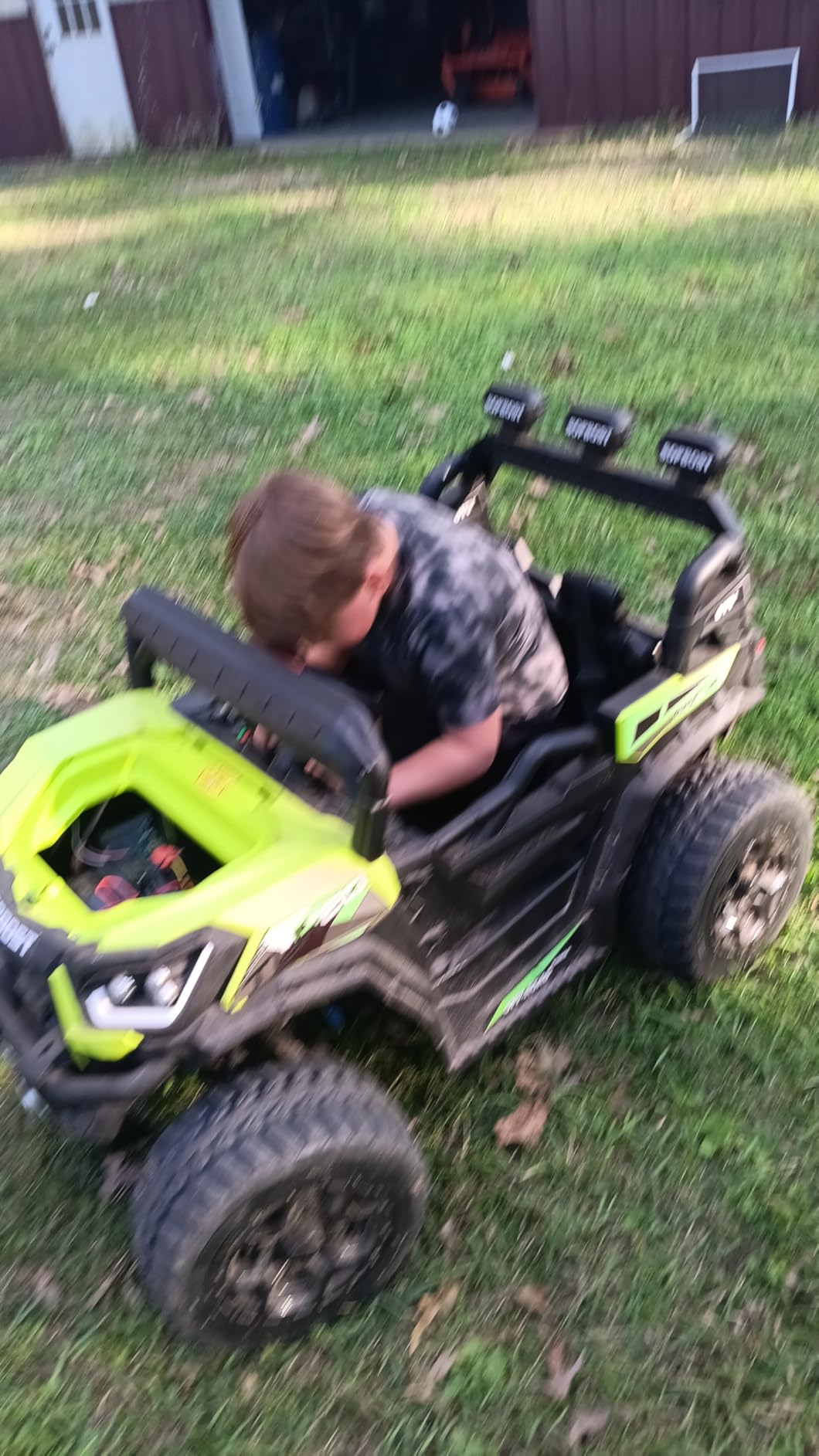 sopbost 24V Kids Ride On UTV with Remote Control, 2WD/4WD Switchable, Beige customer photo 1