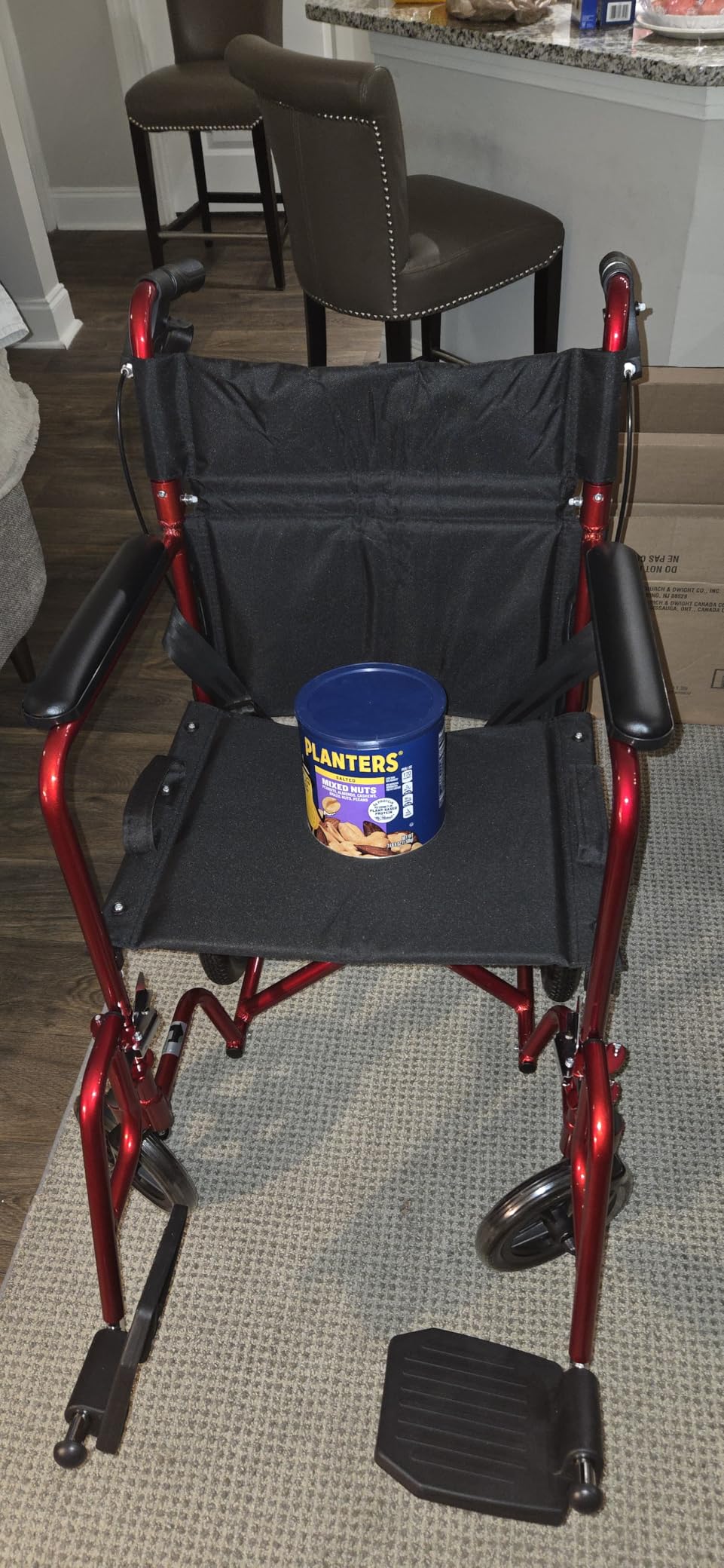 EconoHome Light Weight Wheelchair - Expedition Folding Transport Wheelchairs for Adults with Hand Brakes - Portable Ultra Lightweight Wheel Chair - Fully Assembled, Cover Included - 300 lb Capacity customer photo 2