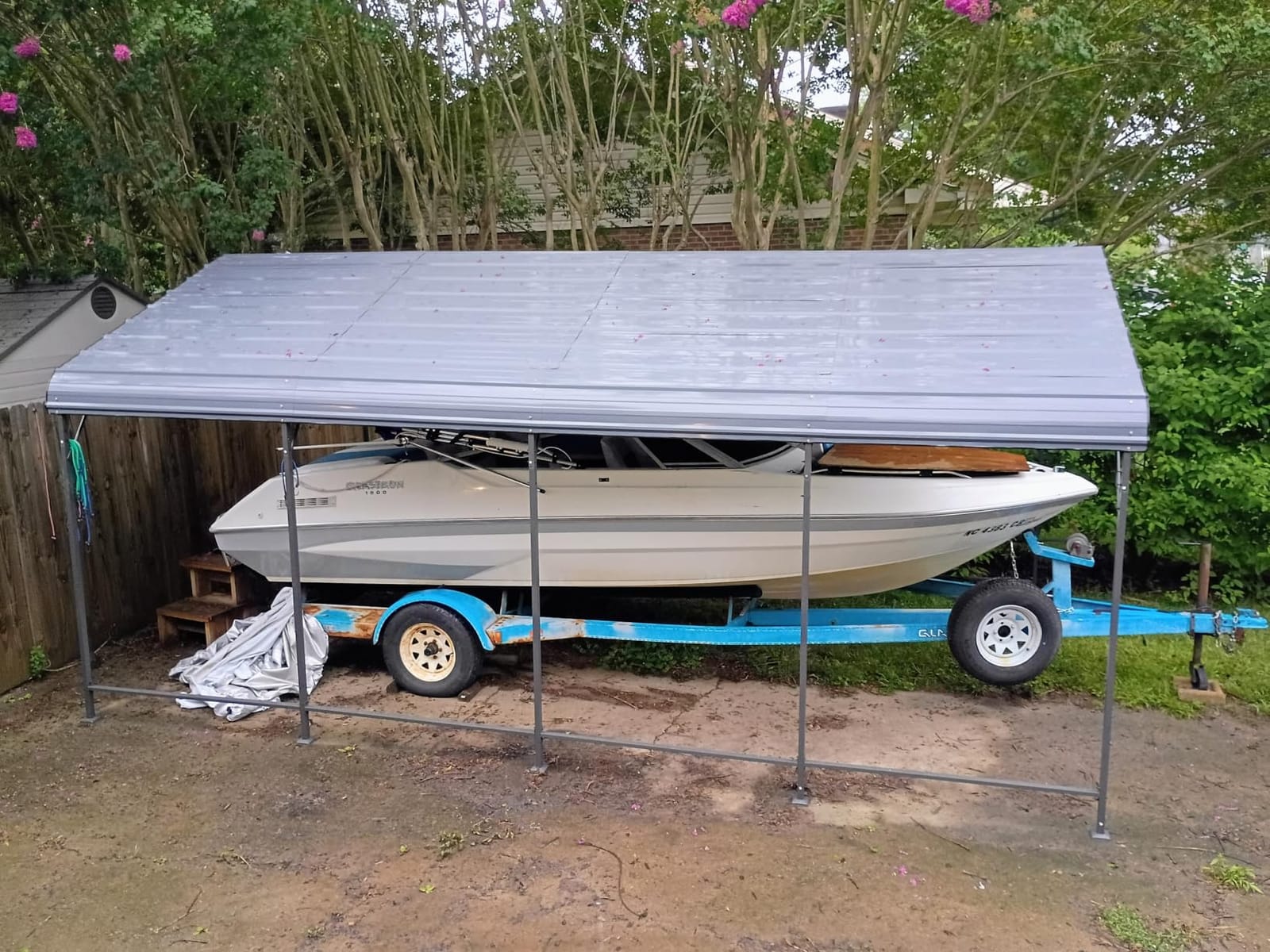 Shintenchi 12x15 FT Metal Carport, Oversized Carport Garage with Enhanced Base, Outdoor Galvanized Car Shelter, Heavy Duty Carports Canopy, for Car, Boats and Tractors customer photo 2