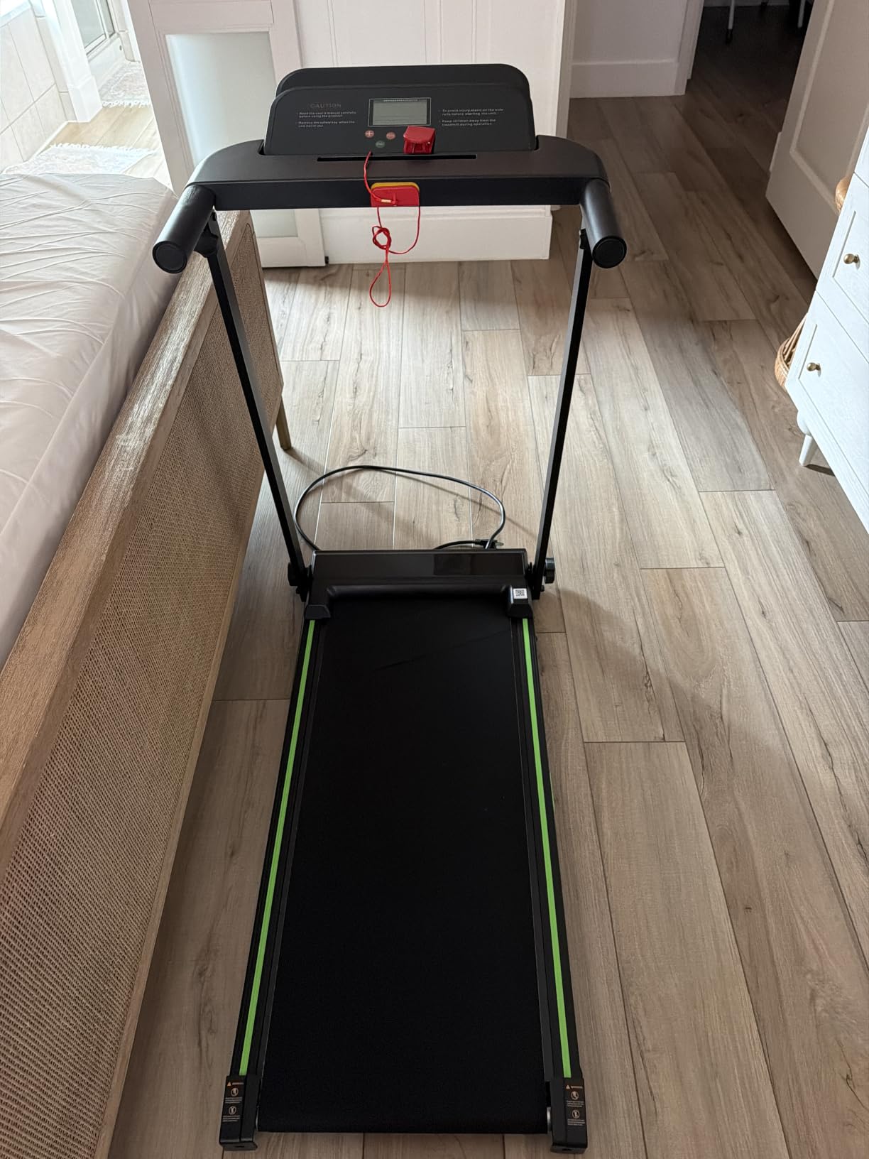 Treadmills for Home, Walking Pad with Incline, Caminadoras para Hacer Ejercicio, 0.6-6.2 MPH Portable Foldable Under Desk Caminadora, Eléctrica Casa Tredmill, Folding Compact Running Machine customer photo 2