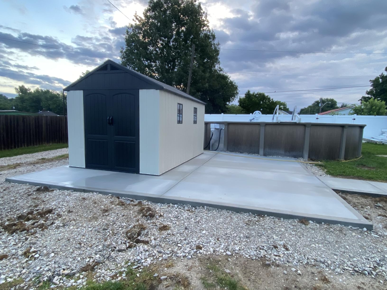 Patiowell 8x8 FT Plastic Outdoor Storage Shed with Floor, Light Gray customer photo 2