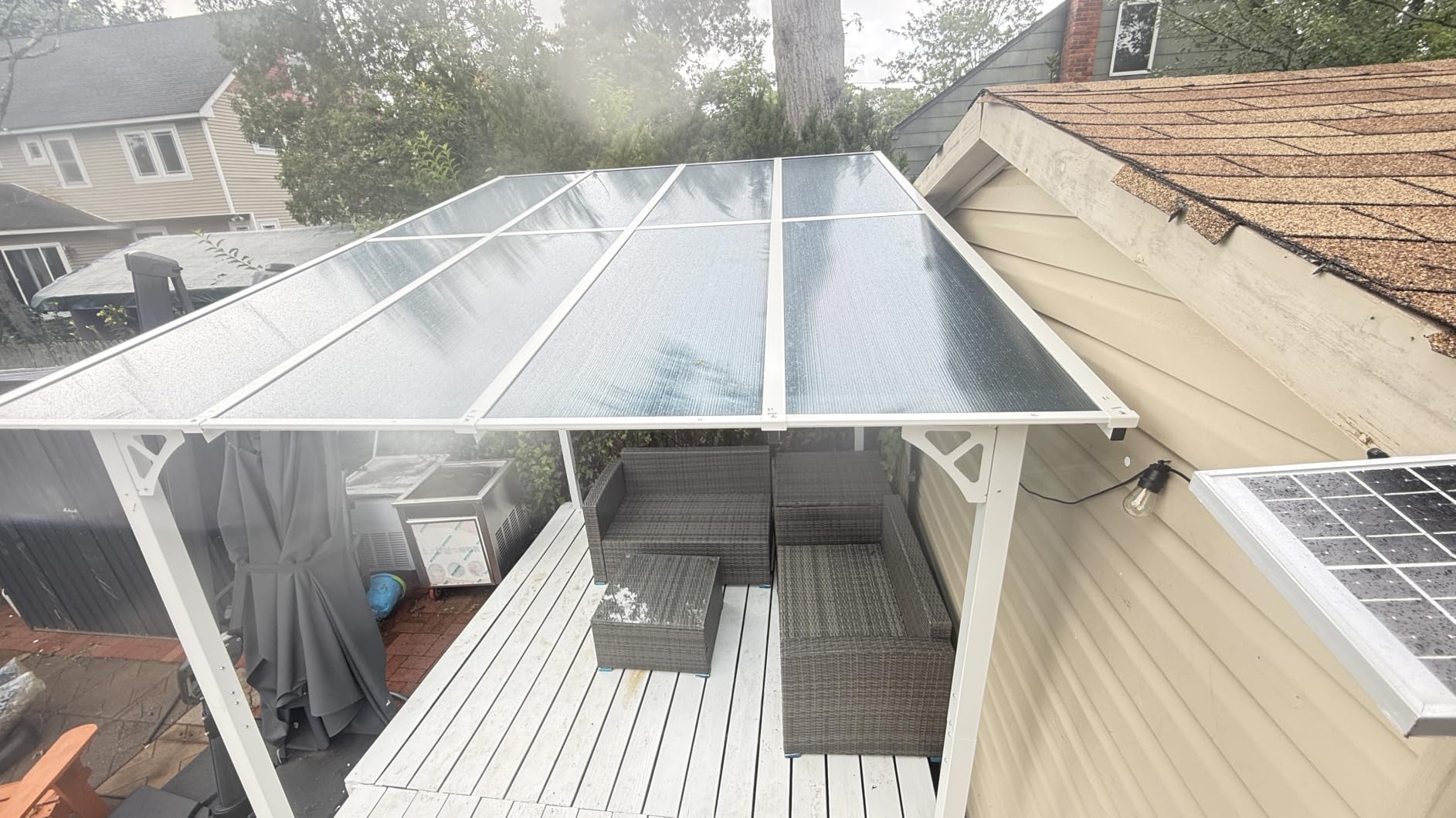 Aoxun 8x10FT Pergola with Netting and Curtains for Patio customer photo 1